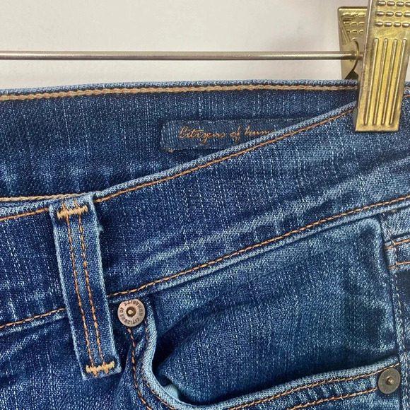 Citizens of Humanity Y2K Low Rise Flare Embroidered Pocket Dark Wash Jeans - Picture 11 of 16